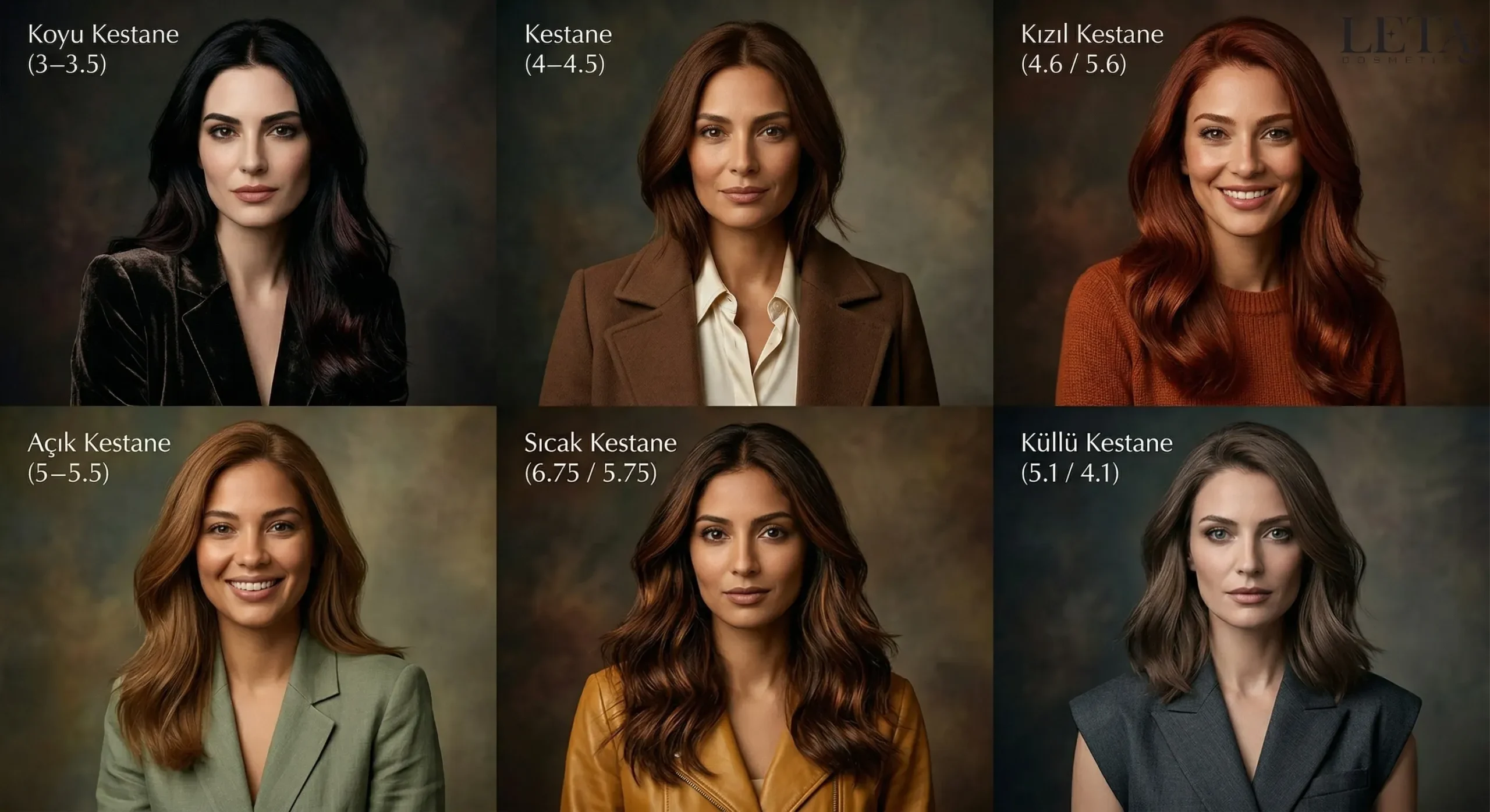 Kestane Saç Rengi Kimlere Yakışır? 2026'Nın Tam Rehberi 15 kestane-sac-rengi-ton-rehberi-leta-kozmetik