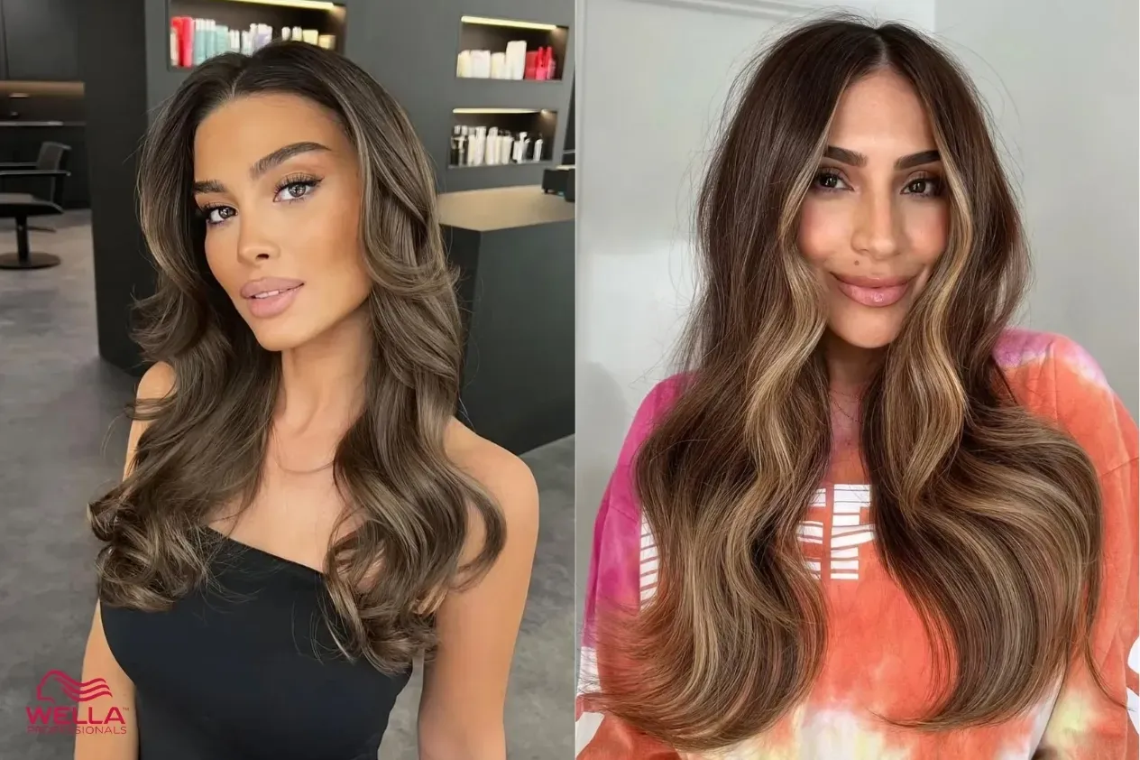 Kestane Saç Rengi Kimlere Yakışır? 2026'Nın Tam Rehberi 19 wella-professionals-acik-kestane-balyaj-uzun-dalgali-sac