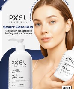 PXEL Professional Smart Care Duo, saçlarınıza profesyonel bakım sunan özel bir 2’li settir. Cleanse Shampoo ile saç derinizi derinlemesine arındırırken, Intensive Repair Complex ile yıpranmış saç tellerinizi onarır, güçlendirir ve ipeksi bir yumuşaklık kazandırır.