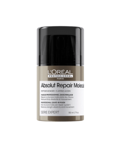 L’Oréal Professionnel Absolut Repair Molecular Maske, saçın iç yapısını moleküler düzeyde onaran ileri teknoloji formülüyle yıpranmış saçlar için geliştirilmiştir. Peptit bağlarını onarıcı kompleks sayesinde saç liflerini derinlemesine güçlendirir, esnekliğini geri kazandırır ve ipeksi bir görünüm sunar.