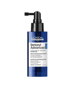L’Oréal Professionnel Serioxyl Advanced Serum, ince ve seyrek saç tellerine yoğunluk kazandırmak için özel olarak geliştirilmiş profesyonel bir bakım serumudur. Formülündeki gluco-peptid kompleksi ve botanik ajanlar, saç köklerini uyarır ve saçın daha dolgun ve yoğun görünmesine yardımcı olur.