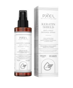 PXEL Keratin Shield Anti-Frizz Defense Spray, saçlarda elektriklenme ve kabarmaya karşı etkili bir koruma kalkanı oluşturmak için özel olarak geliştirilmiştir. Keratin, bitkisel proteinler ve jojoba yağı ile zenginleştirilmiş formülü sayesinde saçı ağırlaştırmadan pürüzsüzlük kazandırır, nem dengesini korur ve gün boyu kontrol altına alır.