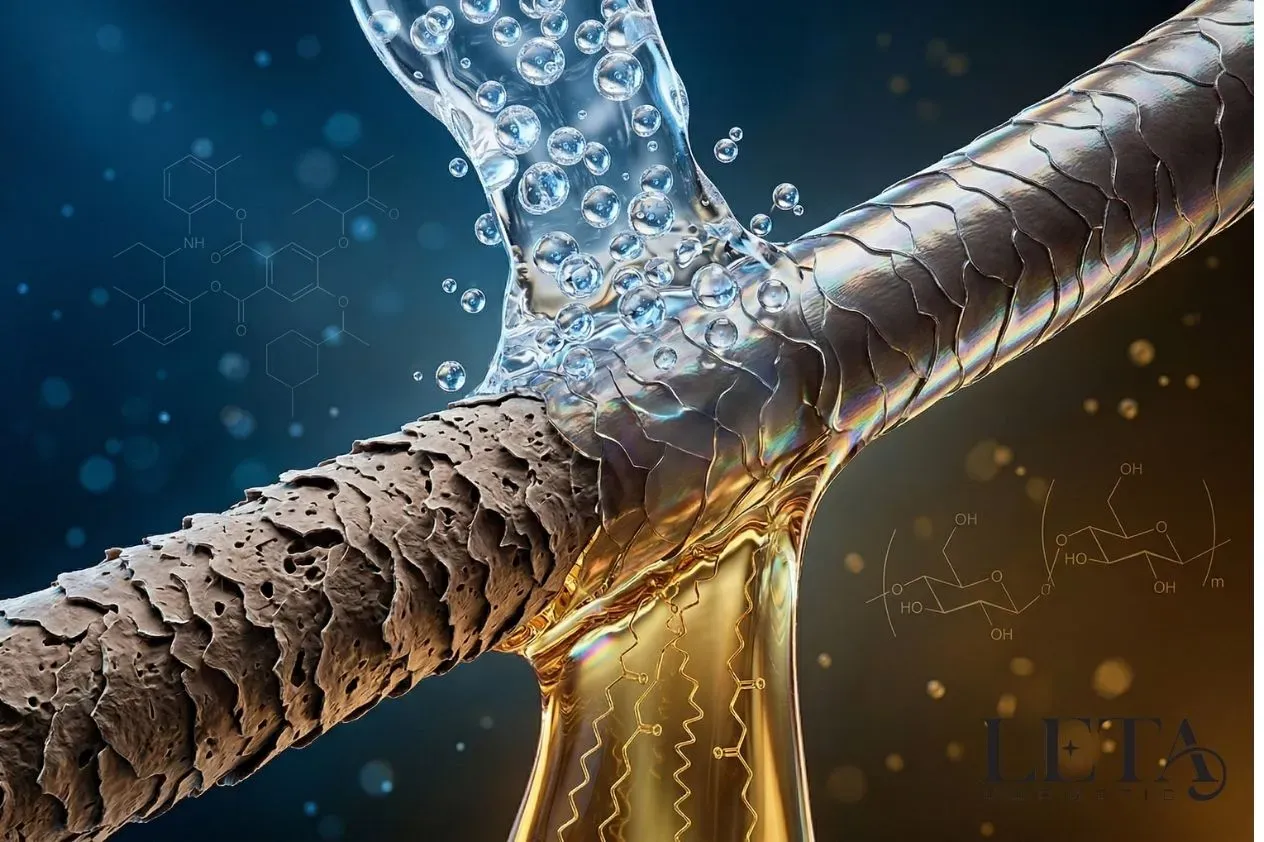 Bahar Saç Bakım Rutini: Keratin Onarımından Saç Derisi Detoksuna, Kıştan Bahara Geçişin 7 Adımı 2 hyaluronik-asit-argan-yagi-kutikul-onarim-sac-nem-bakim-leta-kozmetik