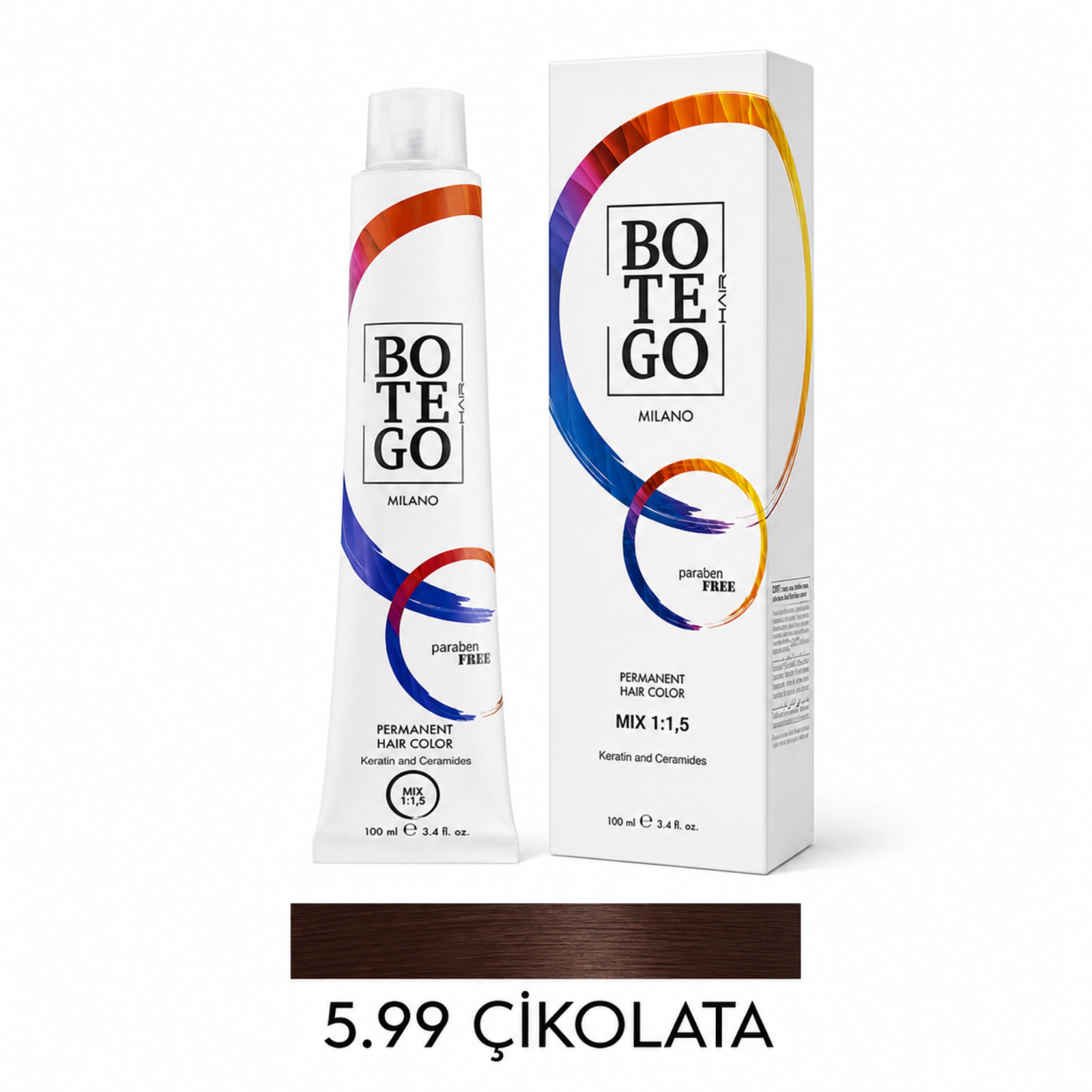Botego Milano 5.99 Çikolata Saç Boyası 100 Ml 4 Botego Milano 5.99 Çikolata Saç Boyası 100 ml - Görsel 2