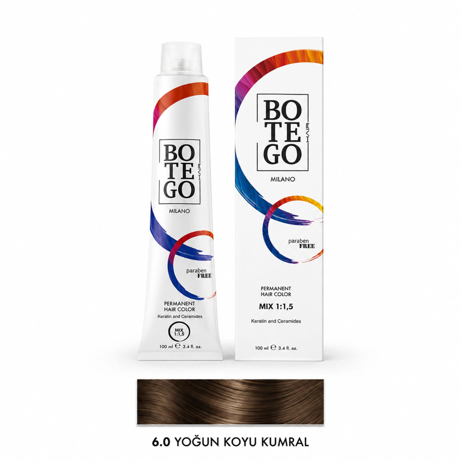 Botego Milano 6.0 Yoğun Koyu Kumral Saç Boyası 100 Ml 4 Botego Milano 6.0 Yoğun Koyu Kumral Saç Boyası 100 ml - Görsel 2