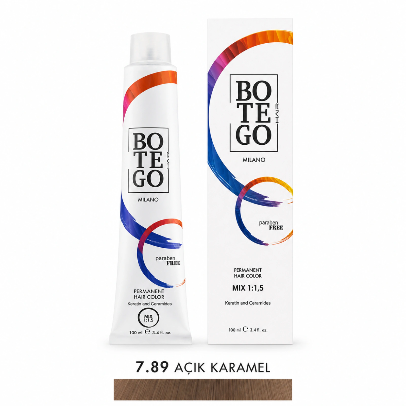 Botego Milano 7.89 Açık Karamel Saç Boyası 100 Ml 4 Botego Milano 7.89 Açık Karamel Saç Boyası 100 ml - Görsel 2