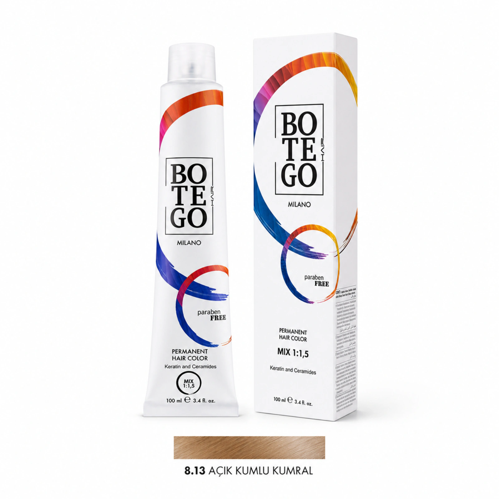 Botego Milano 8.13 Açık Kumlu Kumral Saç Boyası 100 Ml 4 Botego Milano 8.13 Açık Kumlu Kumral Saç Boyası 100 ml - Görsel 2