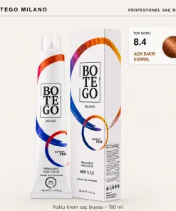 Botego Milano 8.4 Açık Bakır Kumral Saç Boyası 100 Ml 7 Botego Milano 8.4 Açık Bakır Kumral Saç Boyası 100 ml - Görsel 2