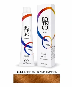 Botego Milano 8.43 Bakır Altın Açık Kumral Saç Boyası 100 Ml 7 Botego Milano 8.43 Bakır Altın Açık Kumral Saç Boyası 100 ml - Görsel 2
