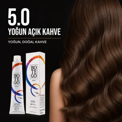 Botego Milano Kestane Saç Rengi Kaç Numara? 6 Botego Milano 5.0 Yoğun Açık Kahve ile boyanmış saç sonucu