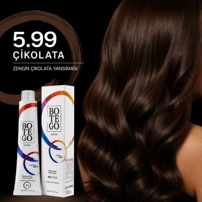 Botego Milano Kestane Saç Rengi Kaç Numara? 14 Botego Milano 5.99 Çikolata ile boyanmış saç sonucu