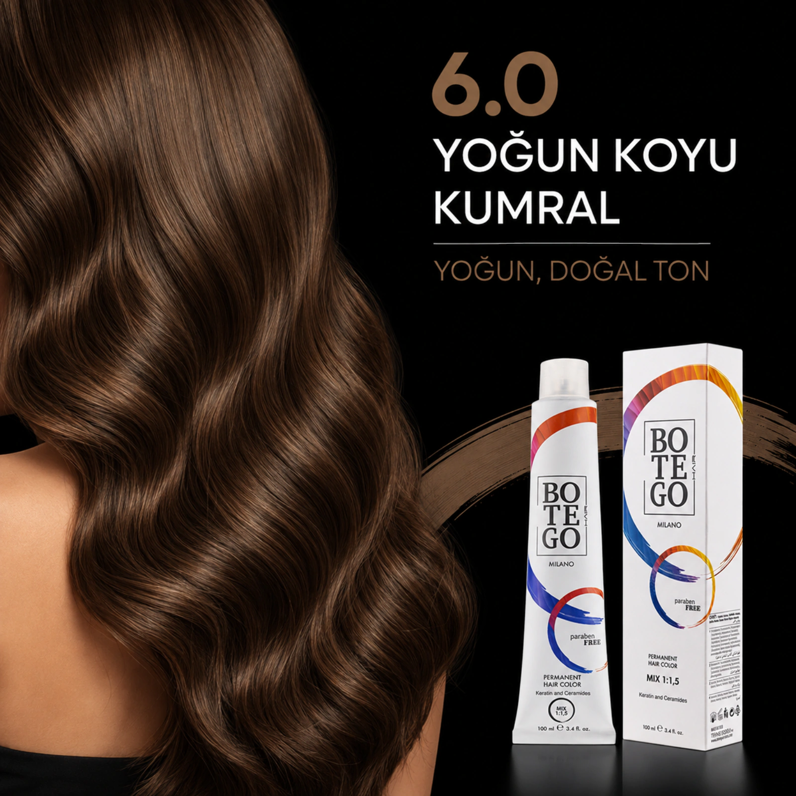 Botego Milano 6.0 Yoğun Koyu Kumral Saç Boyası 100 Ml 5 Botego Milano 6.0 Yoğun Koyu Kumral Saç Boyası 100 ml - Görsel 3