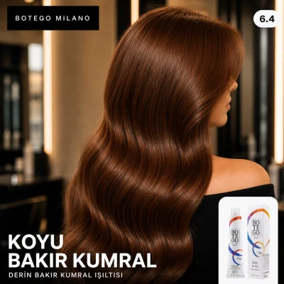 Botego Milano Kestane Saç Rengi Kaç Numara? 22 Botego Milano 6.4 Koyu Bakır ile boyanmış saç sonucu