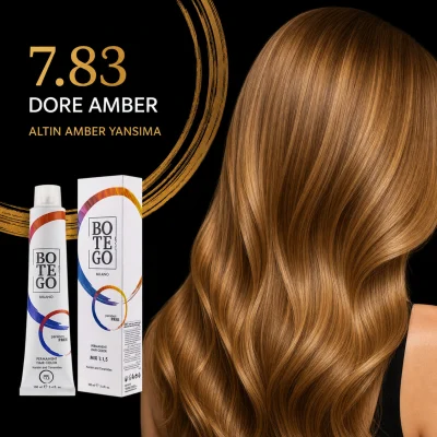 Botego Milano Kumral Saç Boyası Kaç Numara? 12 Botego Milano 7.83 Dore Amber ile boyanmış saç sonucu