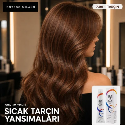 Botego Milano Kestane Saç Rengi Kaç Numara? 19 Botego Milano 7.99 Tarçın ile boyanmış saç sonucu
