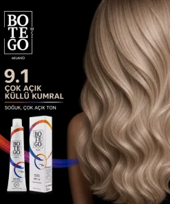 Botego Milano 9.1 Çok Açık Küllü Kumral Saç Boyası 100 Ml 8 Botego Milano 9.1 Çok Açık Küllü Kumral Saç Boyası 100 ml - Görsel 3