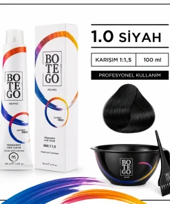 Botego Milano 1.0 Siyah Saç Boyası 100 ml - Görsel 4