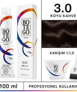Botego Milano 3.0 Koyu Kahve Saç Boyası 100 Ml 9 Botego Milano 3.0 Koyu Kahve Saç Boyası 100 ml - Görsel 4