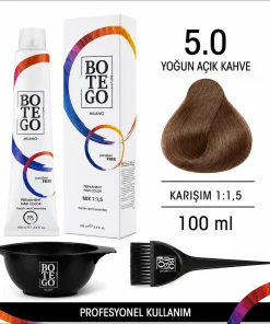 Botego Milano 5.0 Yoğun Açık Kahve Saç Boyası 100 Ml 9 Botego Milano 5.0 Yoğun Açık Kahve Saç Boyası 100 ml - Görsel 4