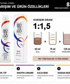 Botego Milano 8.0 Yoğun Açık Kumral Saç Boyası 100 ml - Görsel 4