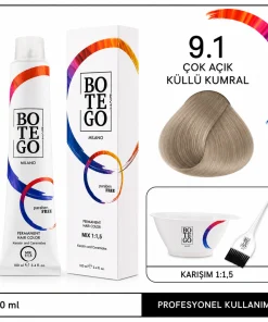Botego Milano 9.1 Çok Açık Küllü Kumral Saç Boyası 100 Ml 9 Botego Milano 9.1 Çok Açık Küllü Kumral Saç Boyası 100 ml - Görsel 4