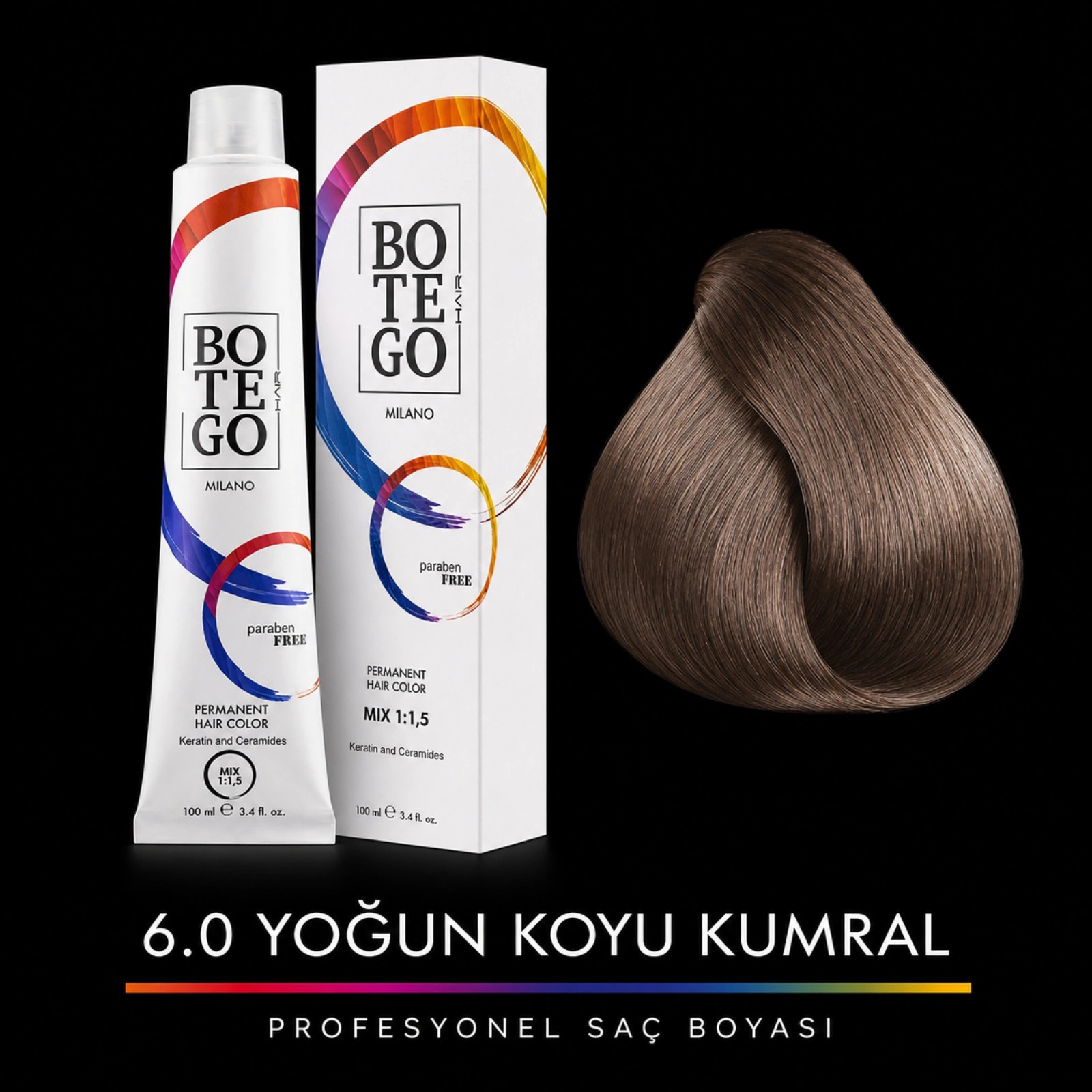 Botego Milano 6.0 Yoğun Koyu Kumral Saç Boyası 100 Ml 3 Botego Milano 6.0 Yoğun Koyu Kumral Saç Boyası 100 ml