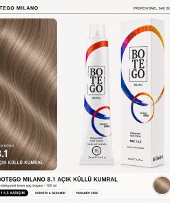 Botego Milano 8.1 Açık Küllü Kumral Saç Boyası 100 ml